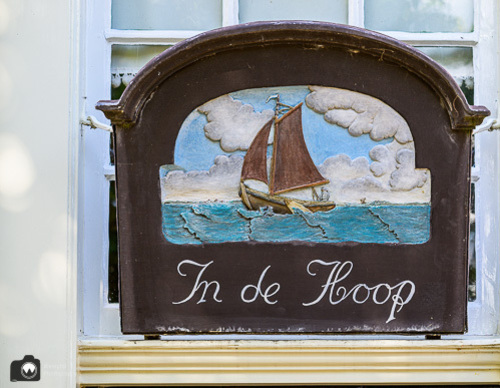 muurplaatje van schip op zee